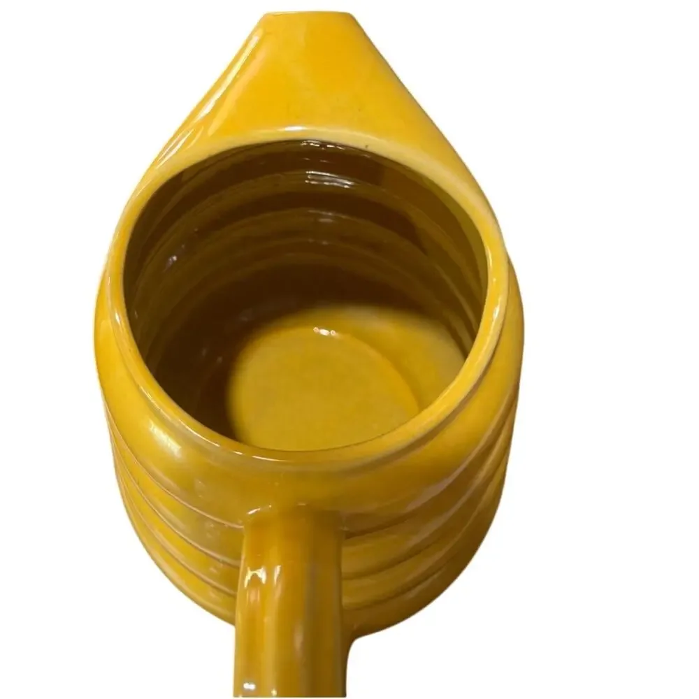 Vintage Padre California Pottery Yellow Beehive Pitcher Ringware Jug 1930s 1940s